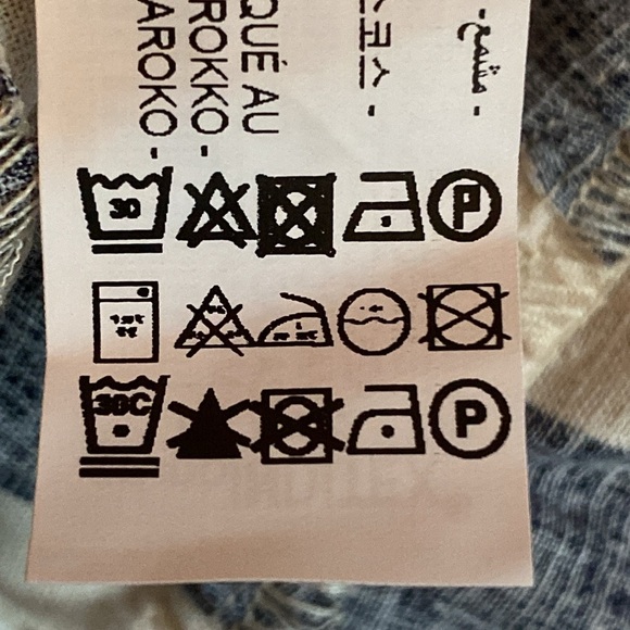 NWT. Zara Navy Blue/Cream Striped Linen Blend Midi Dress. Size L. - Picture 7 of 7